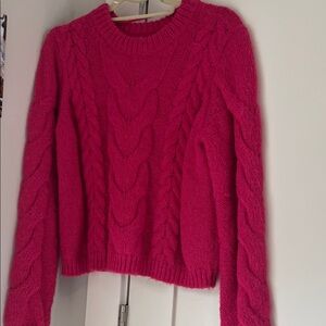 Vero Moda Fuchsia Cable Knit Sweater